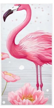 GAIREG Flamingo-Handtücher, Baumwolle, saugfähig, weich, dekoratives Handtuch für Badezimmer, 38,1 x 76,2 cm, Rosa