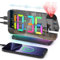 Sukeen Wecker Digital, Wecker mit Projektion Radiowecker, Digitaler Wecker mit 180° drehbarem Projektor, 10 Modi RGB-Nachtlicht, 11 Farben LED-Display, Dimmbar, Lautstärke, Schlummerfunktion, Schwarz