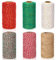 6 Rolls Christmas Wrapping String, 2mm 600M Red & Green Cotton Twine for Crafts & Decorations