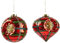 Magie di Natale Pallina di natale in vetro vintage decorazioni natalizie per albero da Ø 10 cm, set da 2 pezzi
