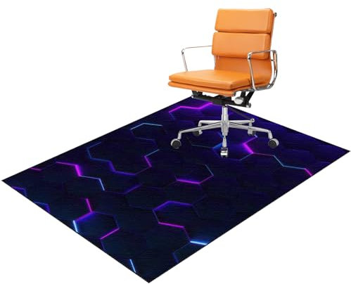 Floor Protection Mat for Hard Floors, Computer Gaming Rolling Chair Mat, Under Desk Low-Pile Rug, Large Anti-Slip Floor Protector for Home, Office Chair Mat for Hardwood & Tile Floor 70 x 100 cm