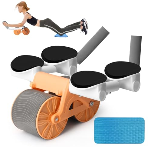 Automatische Rebound-Bauchroller, Bauchroller Automatisches Rebound Bauchrad, AB Roller Bauchtrainer, 2-in-1 Bauchtrainer Plank AB Roller Wheel für Core Trainer, für Männer und Frauen