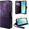 ivencase Handyhülle für Samsung Galaxy A16 4G / 5G Hülle mit 1 Stück Hartglas Schutzfolie, Flip Lederhülle Tasche Case Magnet Kartenfach Schutzhülle für Samsung Galaxy A16 - Deep Purple