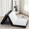 OLIXIS Colchón de espuma viscoelástica de tres pliegues, cama portátil de 3 pulgadas, tamaño individual XL, tapete plegable para adultos, funda plegable y lavable con certificado CertiPUR-US, para
