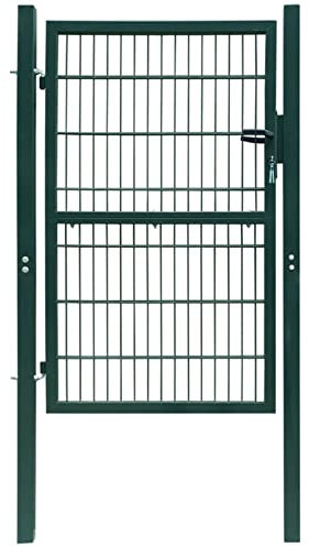Xichuzi Cancela de Valla 2D Individual Verde 106x210 cm, Puertas Metalicas Exterior, Puerta Jardin, Valla De Jardin, Puerta De Jardín - 141751
