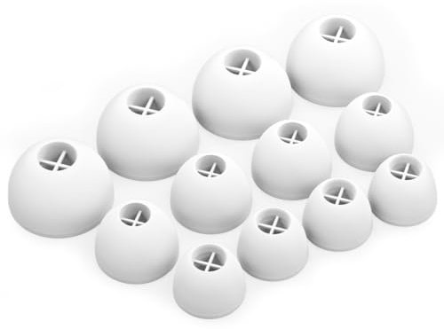 Okuli Set of 12 Silicone EarBuds Ear Tips For Sennheiser Momentum 1, 2, 3 Earphones in White