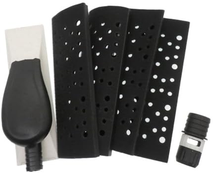 Richeyty Blocco Abrasivo da 200 X 70 Mm, Tampone in Spugna per Levigatrice Manuale, Polvere, con 4 Pezzi di Ricambio per Lucidatura del Legno, Auto