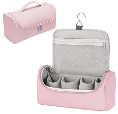 Funsure Borsa per il trucco per spazzola per asciugacapelli, grande capacità, organizer per acconciature, spazzola ad aria calda, ferro arricciacapelli e accessori di bellezza, custodia portatile per
