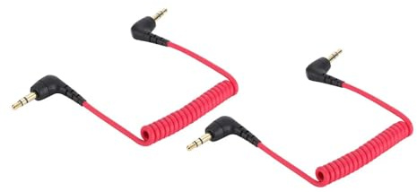 Alphatec Ersatz gewickelt SC2 Kabel 3,5 mm Stereo TRS Stecker an 3,5 mm männlich Stereo TRS Ausgang Anschluss Kabel Verbindet Audio Mixer/Mikrofone zu Kamera/Blockflöten 2 Stück