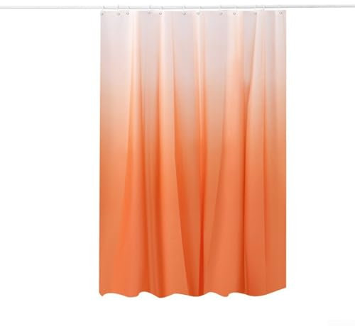LUCKCDUO Rideau de douche moderne pour salle de bain, matériau imperméable pour l'hygiène de la salle de bain, 180 x 180 cm, pour la protection de la douche (orange)