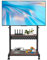 Soporte de TV enrollable para televisores de plasma/LCD/LED de 40 a 86 pulgadas, soporte para televisor de hasta 100 kg, altura ajustable, soporte para TV con soportes (negro y marrón)
