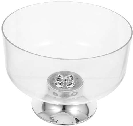 VERDANVERSE Runde Acryl Schale mit Fuß 20cm Hoch 23cm für Desserts | Snacks, Wiederverwendbar und Vielseitig, Großzügiges Volumen, Stabiler Stand