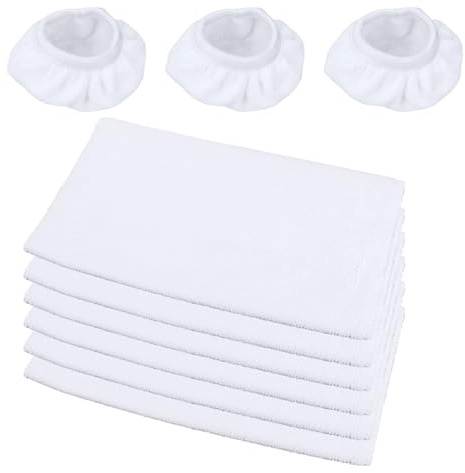 Lot de 6 serpillères en microfibre et 3 chiffons de repassage de rechange, compatibles avec les balais à vapeur STC-EU168, lavables et réutilisables