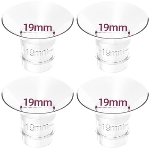 4PCS Flange Inserts 19MM, Compatible with KISSBOBO K5 Electric Breast Pump,Silicone Parts for KISSBOBO Breast Pumps
