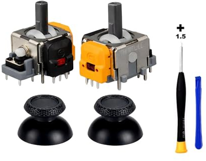 Pack de 2 Joysticks Hall Effect para Mando PS4 - Kit de Reparación Anti-Drift con 2 Sensores Magnéticos, Palancas Analógicas y Herramientas para DualShock 4