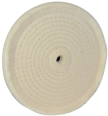 Silverline 105888, Disco di lucidatura in cotone a forma di spirale, Smerigliatrice da banco