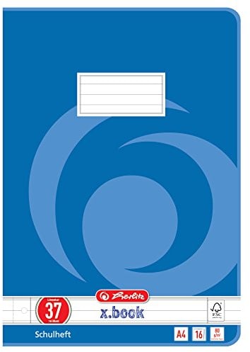 Herlitz 3323706 Schulheft (Lineatur 38) 16 Blatt, 10er Packung
