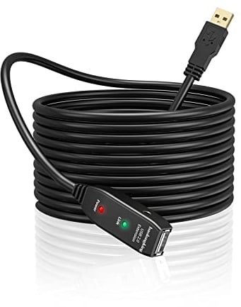 baolongking USB Extension Cable 5M, USB2.0 Active Repeater Extender Lead, Male to Female Extra Long USB Cable With Signal Booster (5M)