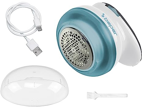 Beper Levapelucchi Ricaricabile USB, Autonomia fino a 40 minuti, Rimuove pelucchie e nodi, Lame in acciaio, Potente e Sicuro