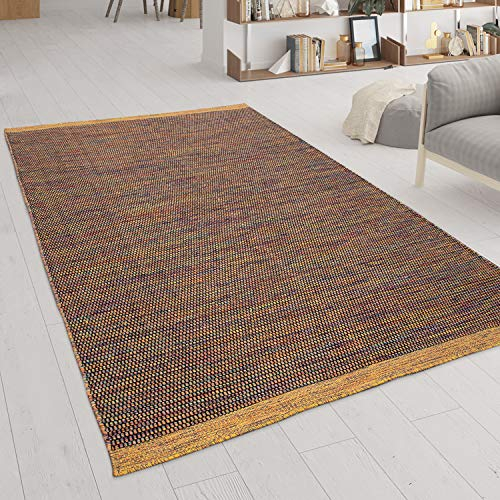 Paco Home Wohnzimmer-Teppich Aus Wolle Und Baumwolle, Handgewebtes Flachgewebe, In Bunt, Grösse:120x170 cm
