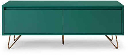 TV-Board Lowboard mit Schublade und Klappfach Matt Grün Kommode Tv-Konsole