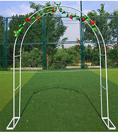 DJZZ Torbogen für Hochzeit Weiss Rankhilfe Rosenbogen Metall Gartenbogen Pergola Verzinkt Rankgitter für Rosen Kletterpflanzen 200cm 160cm 80cm 350cm 300cm breit (Größe : B160 x H220cm)