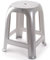 Acan Tradineur - Taburete de plástico, Asiento de 26 x 26 cm y reposapiés, banqueta Multiusos, Cocina, salón, baño, hogar, Fabricado en España (Plata, 46,2 x 36,5 x 37 cm)