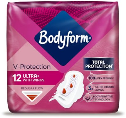 Bodyform Cour-V Ultra Normal Sanitary Towels Wings 12 Pack