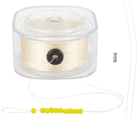 PH PandaHall 246 Iarda/225m 0.2mm Corda per Braccialetti Filo per Perline Filo per Perline Filo per Cucire con Filo Conduttore e Custodia Organizzatrice per Cuciture In Pelle Perline Gioielli