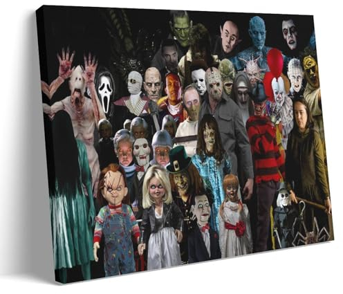 Horror-Film-Charakter-Kollektionsposter, Chucky-Poster, dekoratives Gemälde, Leinwand-Wandposter und Kunstdruck, modernes Familienschlafzimmer-Dekor-Poster, 60 x 90 cm