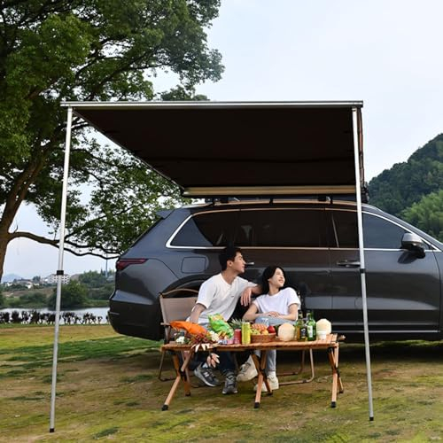 PQXQZ Auto dachzelt, Auto Markise, Markise mit Teleskopstangen, Geeignet für Camping, Offroad- und Outdoor-Reisen (Color : 200x250cm/6.6x8.2ft)