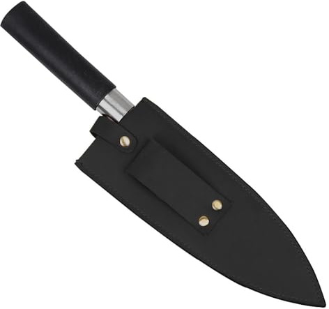 Cowhide Leather Knife Sheath, 8 Inch Chef Knife Guard, Heavy Duty Universal Knife Cover or Sleeves, Chef Meat cleaver sheath with Belt Loop(8.2 Lx2.2 W)