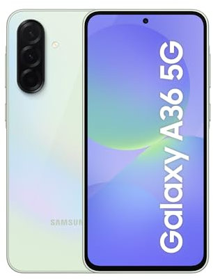 Samsung Galaxy A36 5G 256GB Teléfono Móvil, 8GB RAM, 50MP Cámara, Lima, Garantía del Fabricante 3 Años + 1 Año Extra