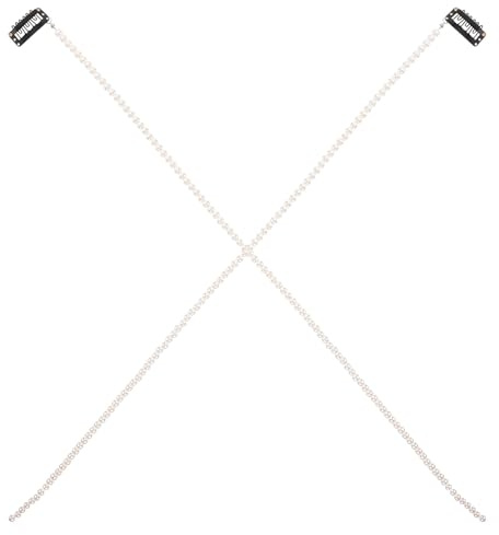 SHINYPASING Perlenhaarketten Leichter Haarschmuck 2 Stück aus Künstlicher Perle und Kette zum Flechten mit Zartem Design Elegant für Viele Anlässe Geeignet
