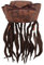 Caribbean Jack Sparrow Fancy Dress Pirate Hat With Hair & Beads