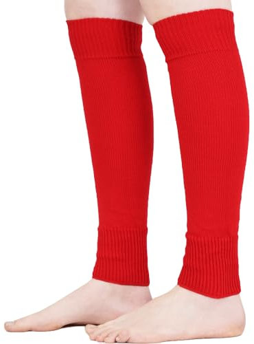 Mysocks Stulpen Damen beinwärmer Frauen Mädchen Winter 80er Stulpen Beinstulpen Beinwärmer Kniestrümpfe Leg Warmers Strümpfe in Einheitsgröße, Rot