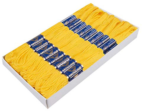 24 Docken Stickgarn je ca. 8m / Sticktwist 100% Baumwolle Stickerei verschiedene Farbwahl, Farbe :1652 zitronengelb