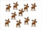 Miniblings 10x Bügelbilder Aufnäher 32mm Flock Elch Elche Rentier Patch Bügelbild I Kinder Bügelflicken Patches zum Aufbügeln - Flockfolie - Applikation Nähen, Farbe:braun