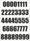 Set di 40 adesivi per auto, moto, numeri, cifre, colore: nero