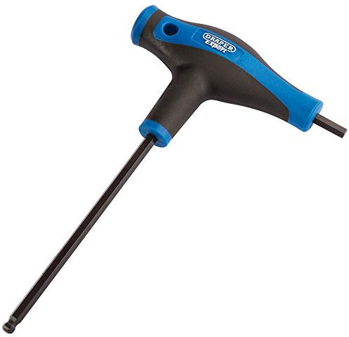Draper Expert 6.0mm Hexagon and Ball End Allen Key Metric T Handle Hand Tools | Hex Key Wrench | Soft Grip Chrome Vanadium Steel | 33911