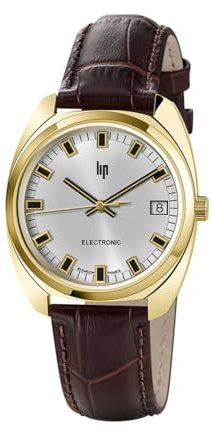 Montre Homme Lip General DE Gaulle en Cuir Marron 35 mm Etanche