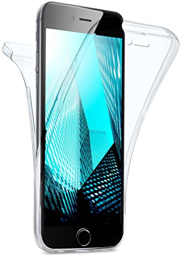 moex Double Case für iPhone 6s Plus / 6 Plus Hülle Silikon Transparent, 360 Grad Full Body Rundum-Schutz, Komplett Schutzhülle beidseitig, Handyhülle vorne und hinten - Klar