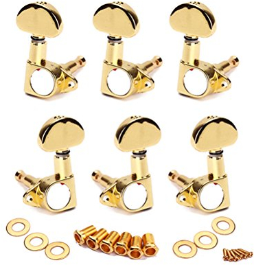 ROSENICE Professionelle Gitarre Mechaniken Tuning Heringe Tuner Maschine leitet e-Gitarre Teile 3L 3R Gold
