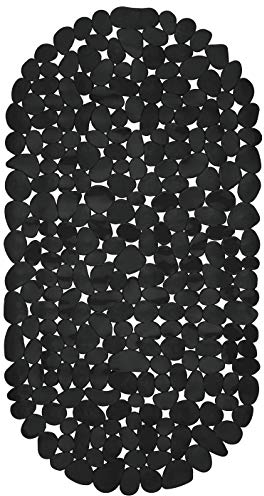 Circul Badewannenmatte 68 x 35 cm schwarz Steinoptik modern