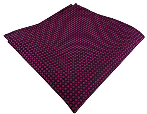 TigerTie Designer Einstecktuch in lila violett purpur schwarz gepunktet