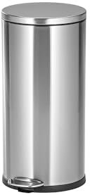 Certeo | Poubelle à pédale en inox | ronde | capacité 20 l | avec pédale