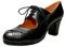 Menkes S.A. Scarpa Flamenco Modello Principiante Calé Pelle con Chiodi da Donna Taglia 37 Nero