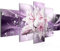 Runa Art - Bilder Blumen Lilien 200 x 100 cm 5 Teilig XXL Wanddekoration Design Violett Lila 020151b