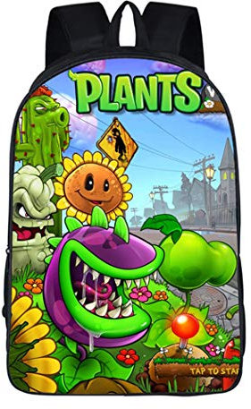 WANHONGYUE Plants vs. Zombies Image Printing Backpack Rucksack Book Bag Schoolbag for Student /3