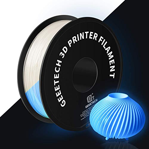 PLA Filament 1.75mm, Glows Blau in the Dark, GEEETECH 3D Drucker Filament 1kg Spool